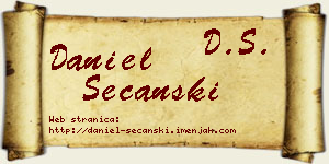 Daniel Sečanski vizit kartica